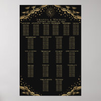 Gold Sun & Moon Tarot Hochzeitskarte