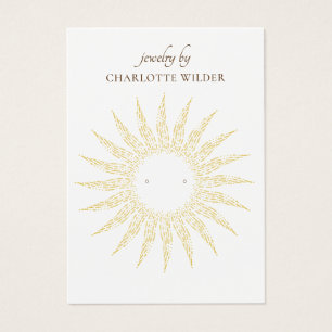 Gold Sunburst Circle Earring Display Card