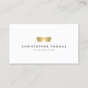 Gold Sunglasses II DJ Business Card Visitenkarte