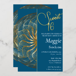 Gold Sweet 16 Einladung