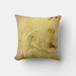 GOLD SWIRL MARBLE CUSHION KISSEN