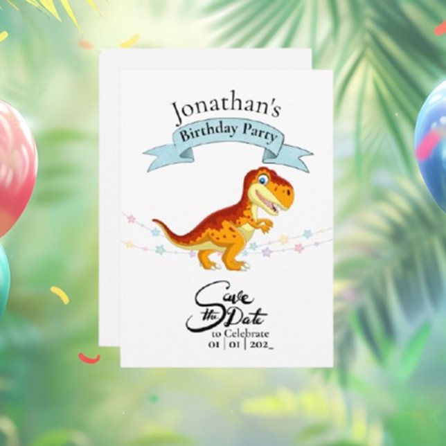 Gold T Rex, Happy Birthday Boy Einladung (Gold T Rex Happy Birthday Boy Invitation – Roar into Fun!)