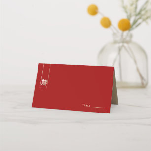 Gold Tall Rectangle Double Happiness Asiatische Ho Platzkarte