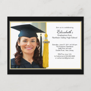 Gold Tassel Foto Graduation Party Einladung 2012