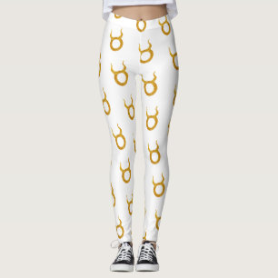 Gold Taurus Zodiac Astrologie Zeichen Leggings