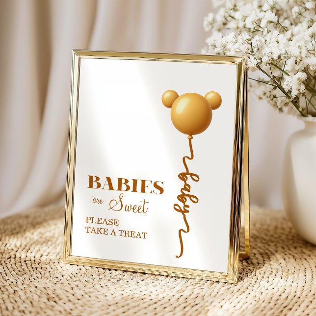 Gold Teddy Balloon Babies Are Sweet Poster (Von Creator hochgeladen)