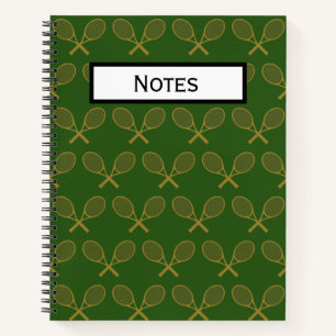 Gold Tennis Racket Notizbuch