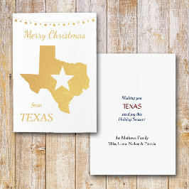 Gold Texas Star Weihnachten Folienkarte