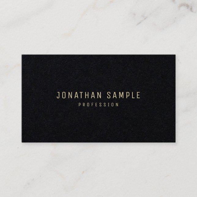 Gold Text Moderne Elegant Minimalistisch Premium B Visitenkarte (Vorderseite)