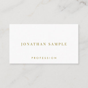 Gold Text Moderne Elegante Professionelle Geschäft Visitenkarte