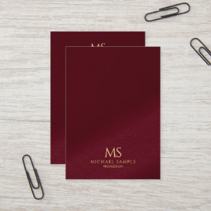 Gold Text Monogramm Vertikal Mächtig Luxuriös Dick Visitenkarte