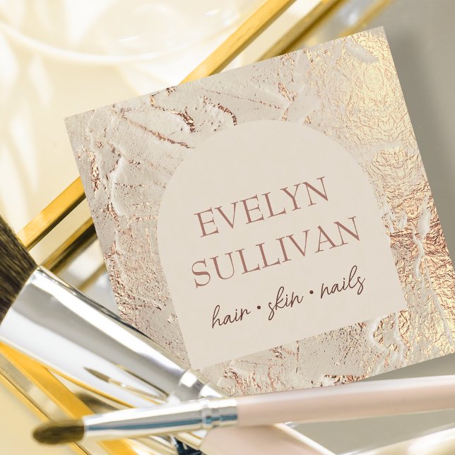 Gold-Textur-Visitenkarte Quadratische Visitenkarte (Von Creator hochgeladen)