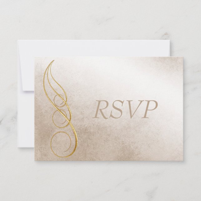 Gold Texture UAWG RSVP Karte (Vorderseite)