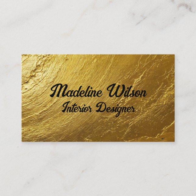 Gold Textured Visitenkarte (Vorderseite)