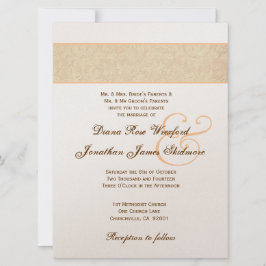 Gold texturierte Damaskus und Gold-Metallic Einladung