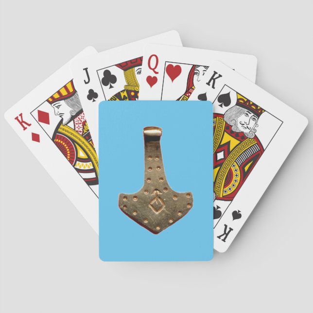 Gold Thammer Blue Poker Spielkarten (Rückseite)