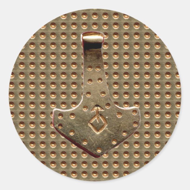 Gold Thammer Gold Indent große runde Aufkleber (Vorderseite)