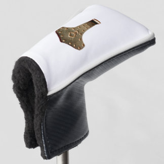Gold Thammer White Golf Club Putter Abdeckung Headcover