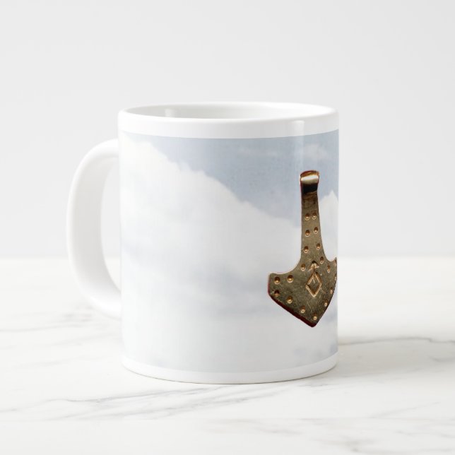 Gold Thammer Wolken Jumbo-Tasse (Vorderseite Links)
