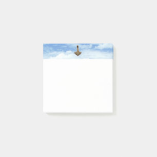 Gold Thammer Wolken weiße Notenpolster Post-it Klebezettel