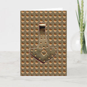 Gold Thor Hammer Gold Prägekarte Karte