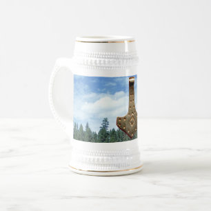 Gold Thor Hammer stein Bierglas