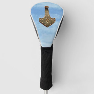 Gold Thor Hammer Wolken Golf Club Fahrer Abdeckung Headcover