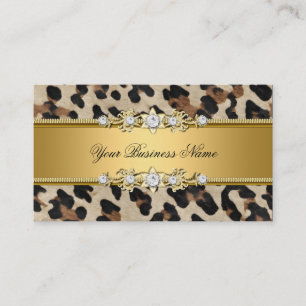 Gold Tier Schwarz Juwel Look Bild Visitenkarte