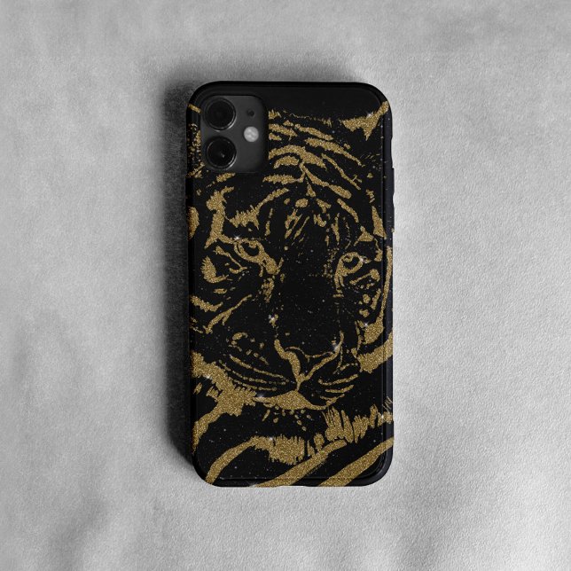 Gold Tiger Black Design Case-Mate iPhone Hülle (Von Creator hochgeladen)