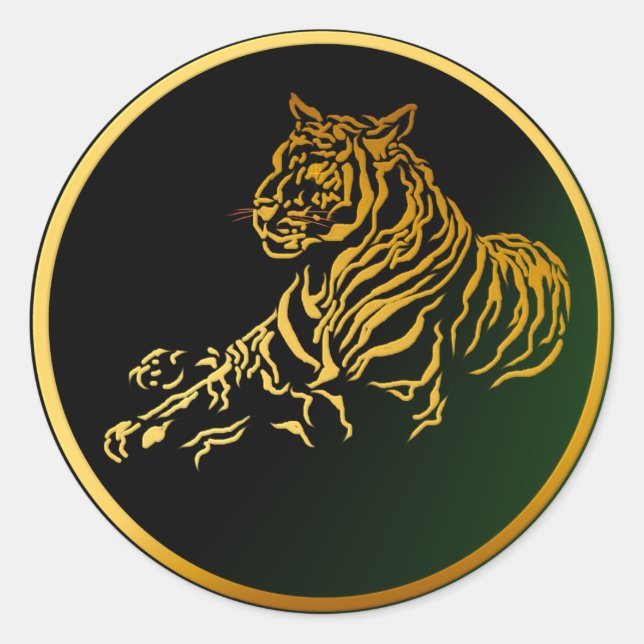 Gold Tiger Sticker (Vorderseite)