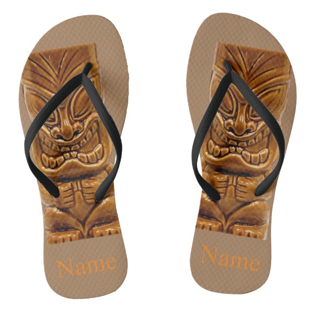 Gold Tiki Skulptur Thunder_Cove Flip Flops (Fußbett)