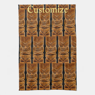 Gold Tiki Skulptur Thunder_Cove Geschirrtuch