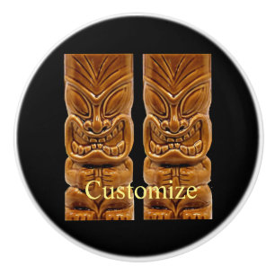 Gold Tiki Skulptur Thunder_Cove Keramikknauf