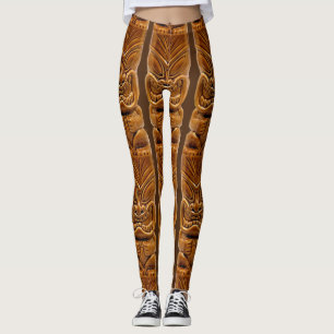Gold Tiki Skulptur Thunder_Cove Leggings