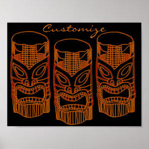 Gold Tiki Skulptur Thunder_Cove Poster