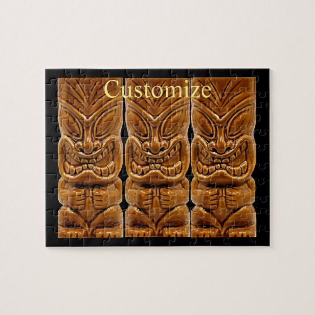 Gold Tiki Skulptur Thunder_Cove Puzzle (Horizontal)
