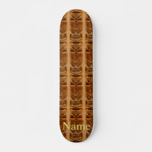 Gold Tiki Skulptur Thunder_Cove Skateboard