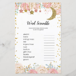 Gold Tinkle Watercolor Word Scramble Game