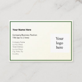 Gold Tint Gradient & Hunter Logo Euro Visitenkarte