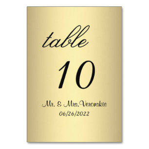 Gold-Tischnummer Tischnummer
