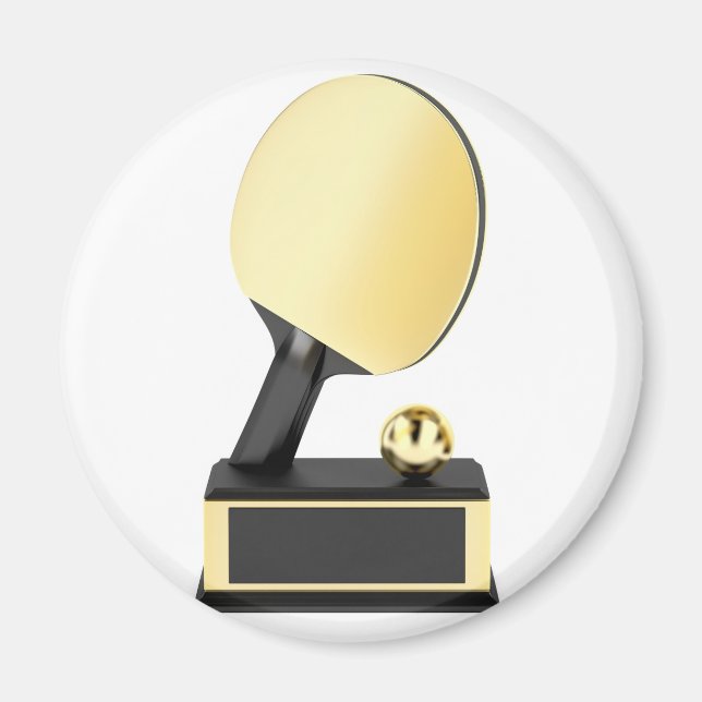 Gold-Tischtennis-Trophäe Magnet (Vorne)