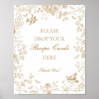 Gold Toile De Jouy Floral Teile Ein Rezept Braut-