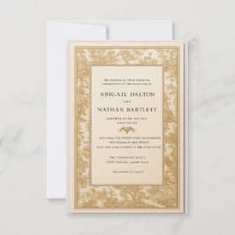 Gold Toile Wedding Invitation (Gilded Heirloom) Einladung