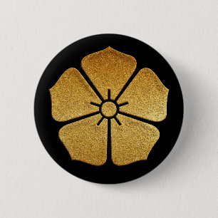 Gold Toki Kikyo Kamon Button