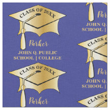Gold Tone Graduation Cap Name Class Year School