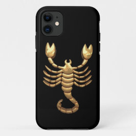Gold Tone Scorpio Scorpion Symbol Zodiac Case-Mate iPhone Hülle