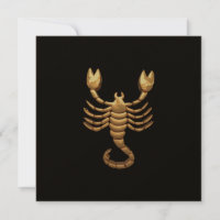 Gold Tone Scorpio Scorpion Symbol Zodiac