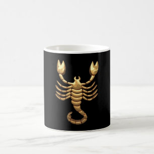 Gold Tone Scorpio Scorpion Symbol Zodiac Kaffeetasse