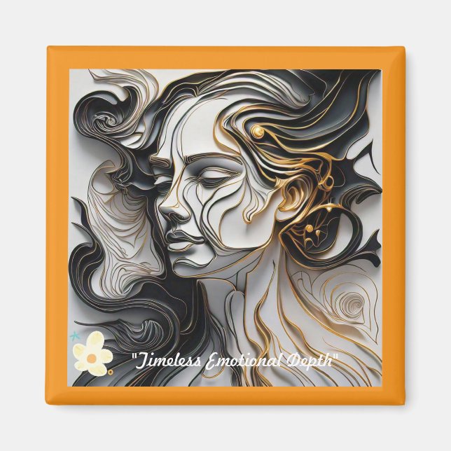 "Gold Toned Emotional Art" Magnet (Vorne)