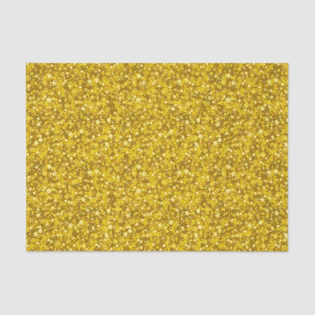 Gold Tones Imitate Glitzer & Glitzern Muster Seidenpapier (Vorderseite)